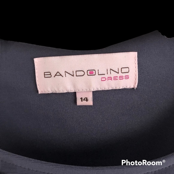 4 season,NO wrinkle, super comfortable Bandolino Ladies 14 grey+white wrap dress - Picture 8 of 9